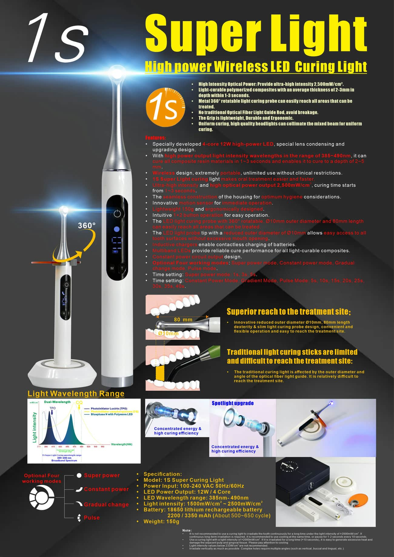 1S Super Light Curing system - Products - Jindell Medical Instruments Co.,  Ltd.