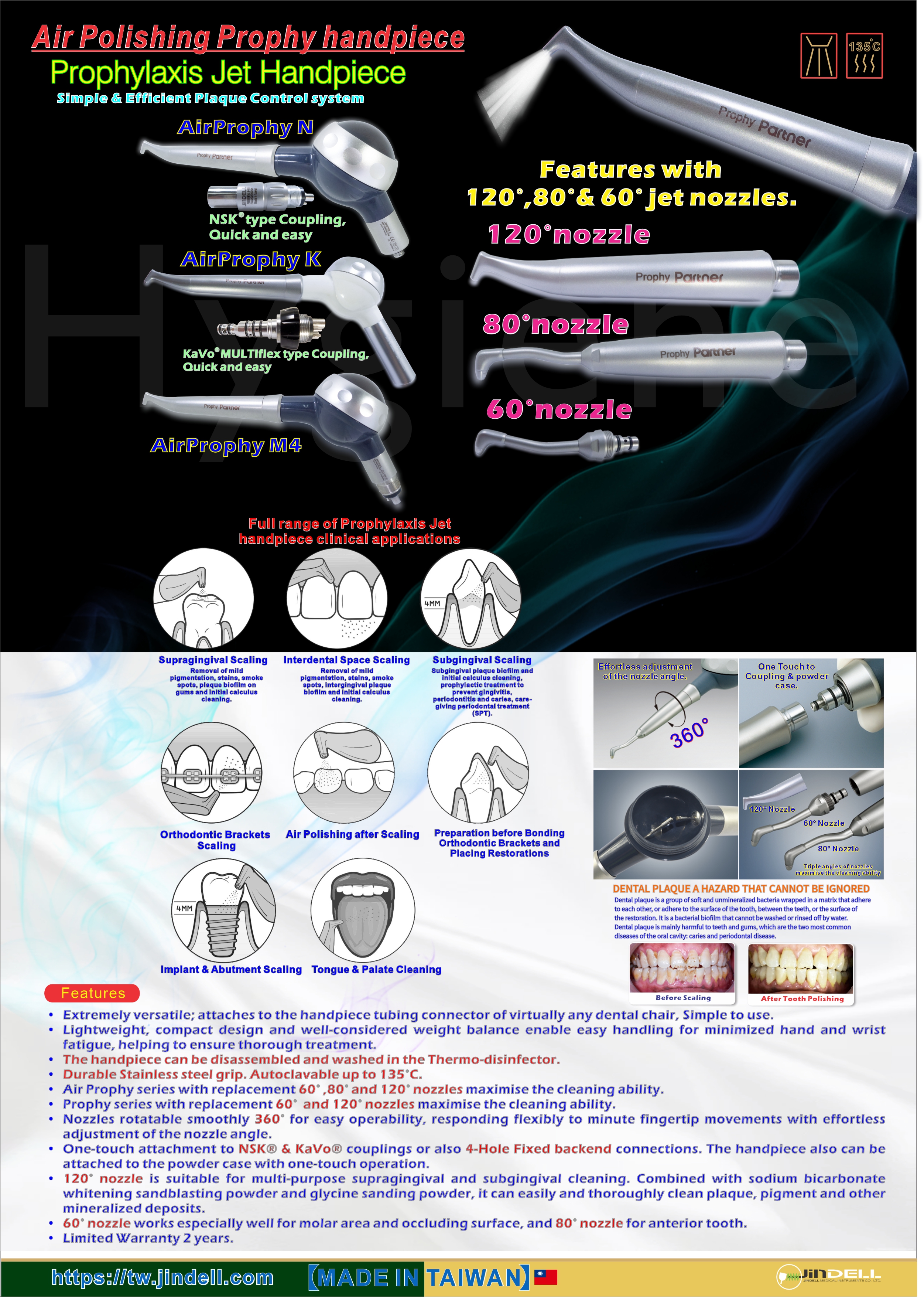 Air Polishing Prophylaxis Jet handpiece