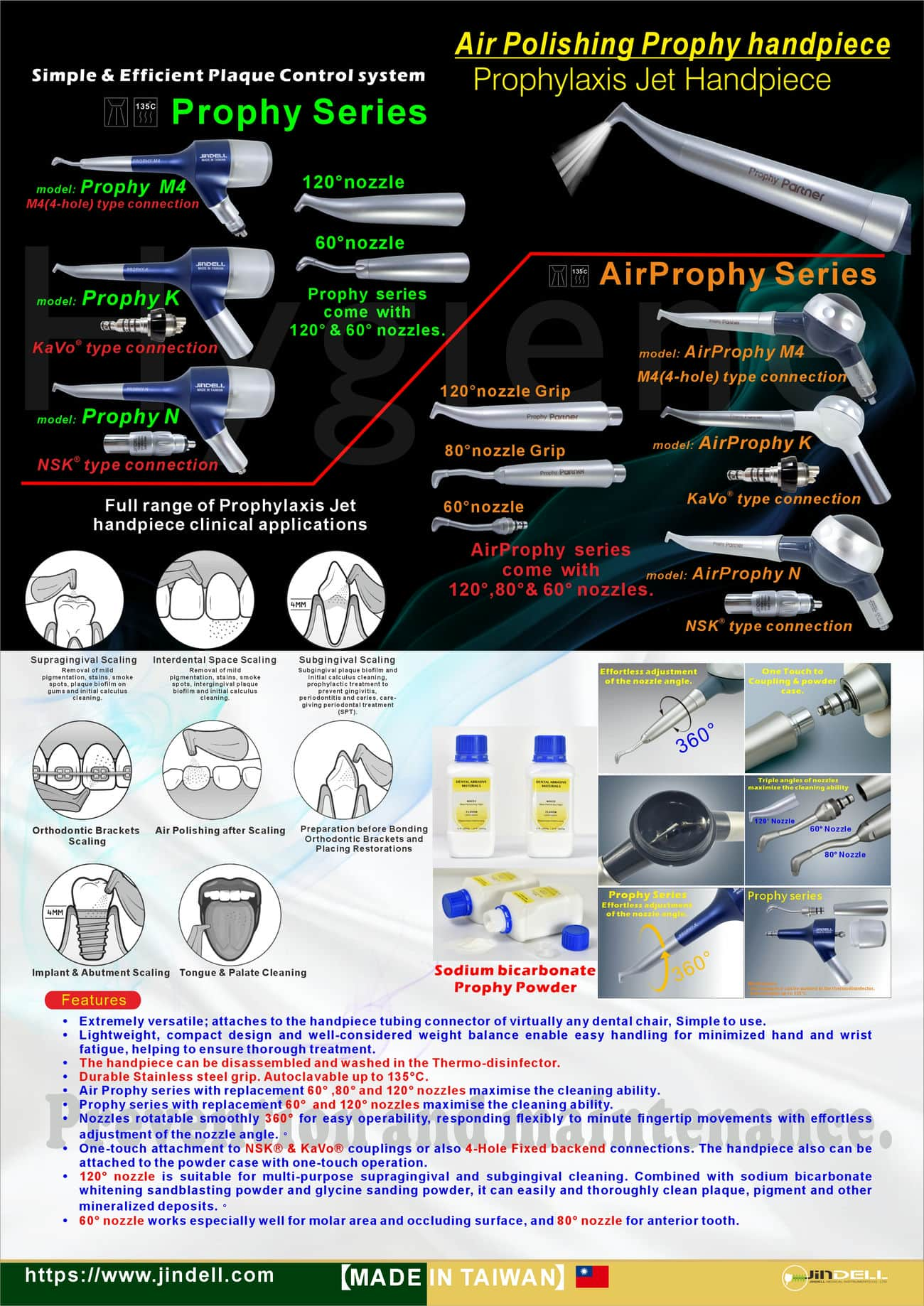 Air Polishing Prophylaxis Jet handpiece