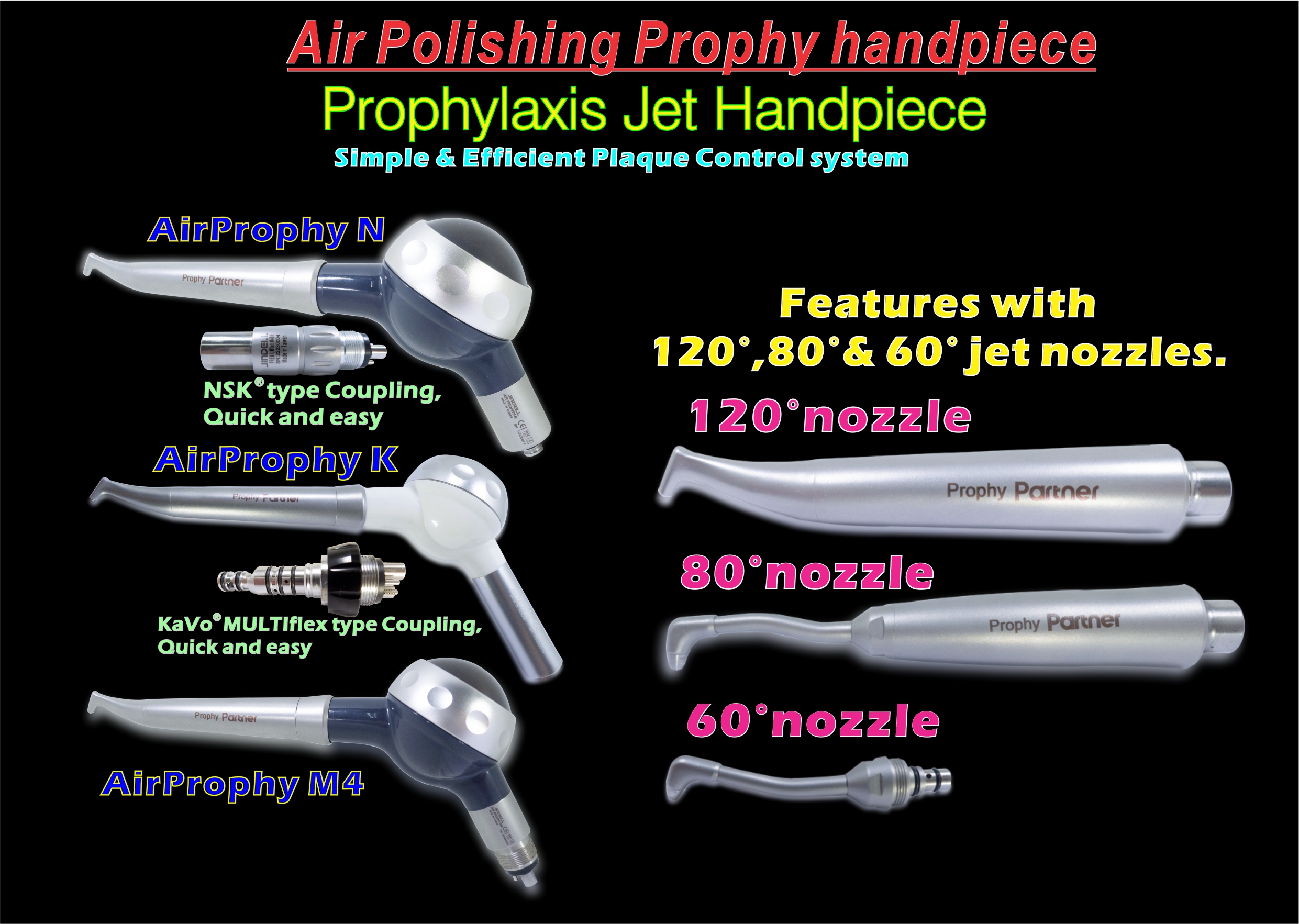 AirProphy Series Air Polishing Prophylaxis Jet handpiece