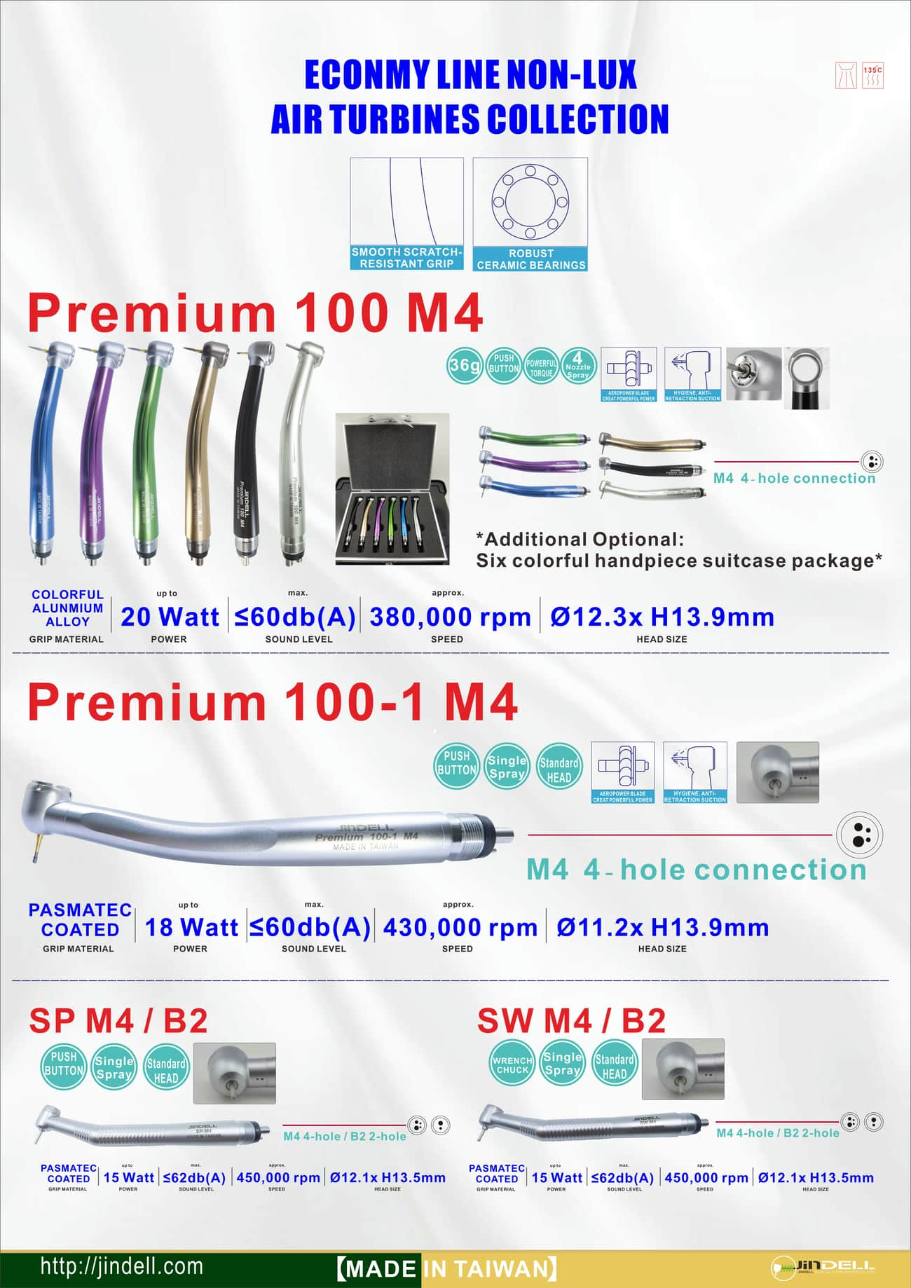 ECONOMIC LINE NON- OPTIC AIR TURBINES COLLECTION