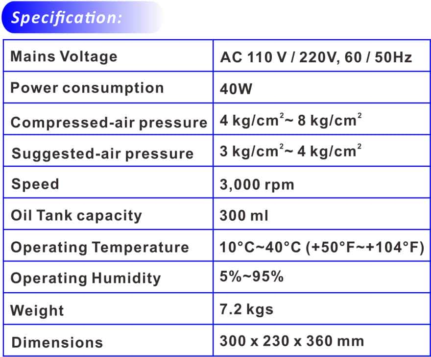 JD-LUB Care+ SPECIFICATION