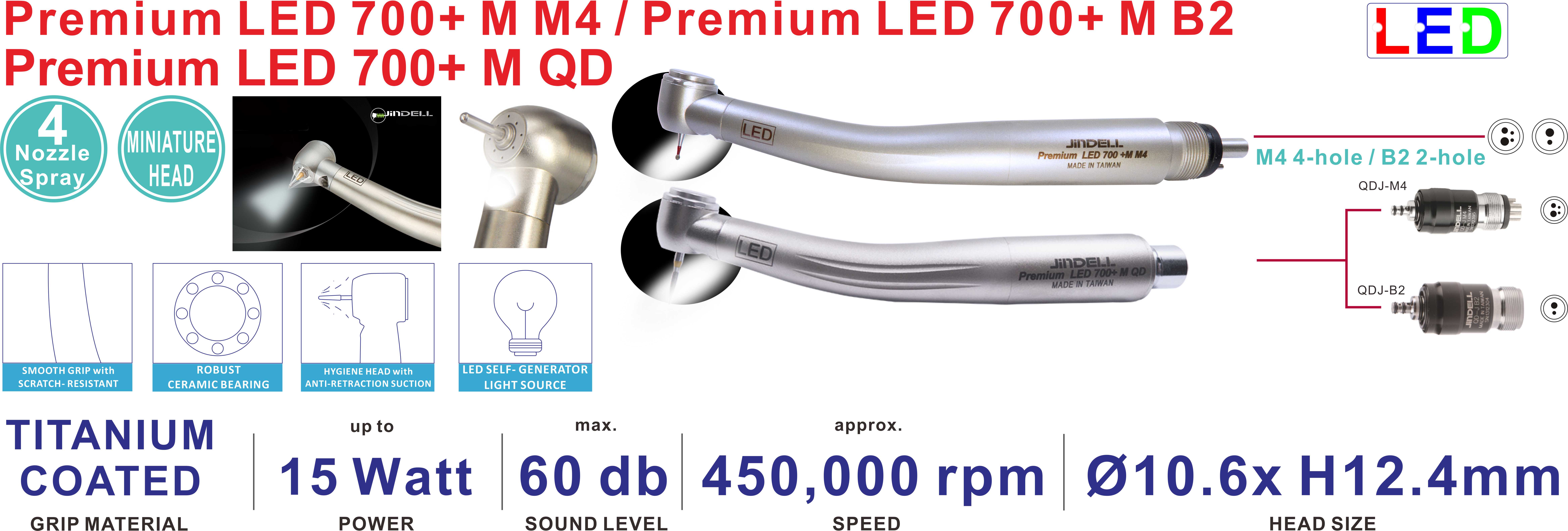 Premium LED 700+ M series Turbine Handpiece