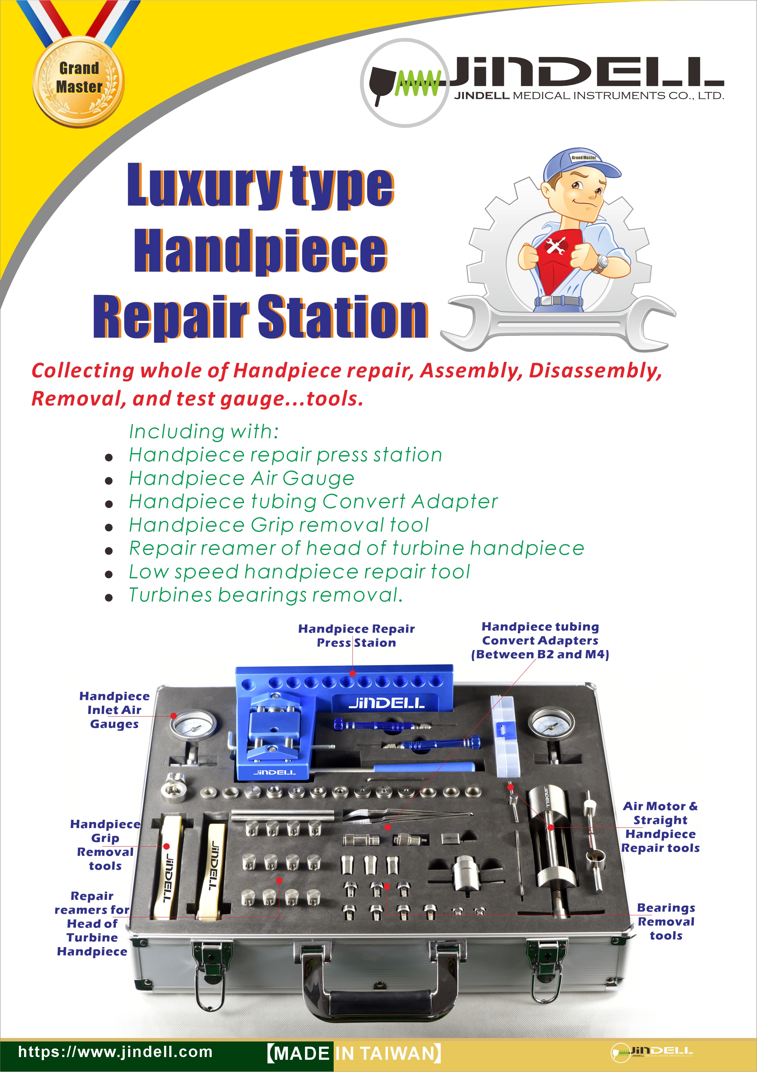 Luxury Type Dental Handpiece Repair Station