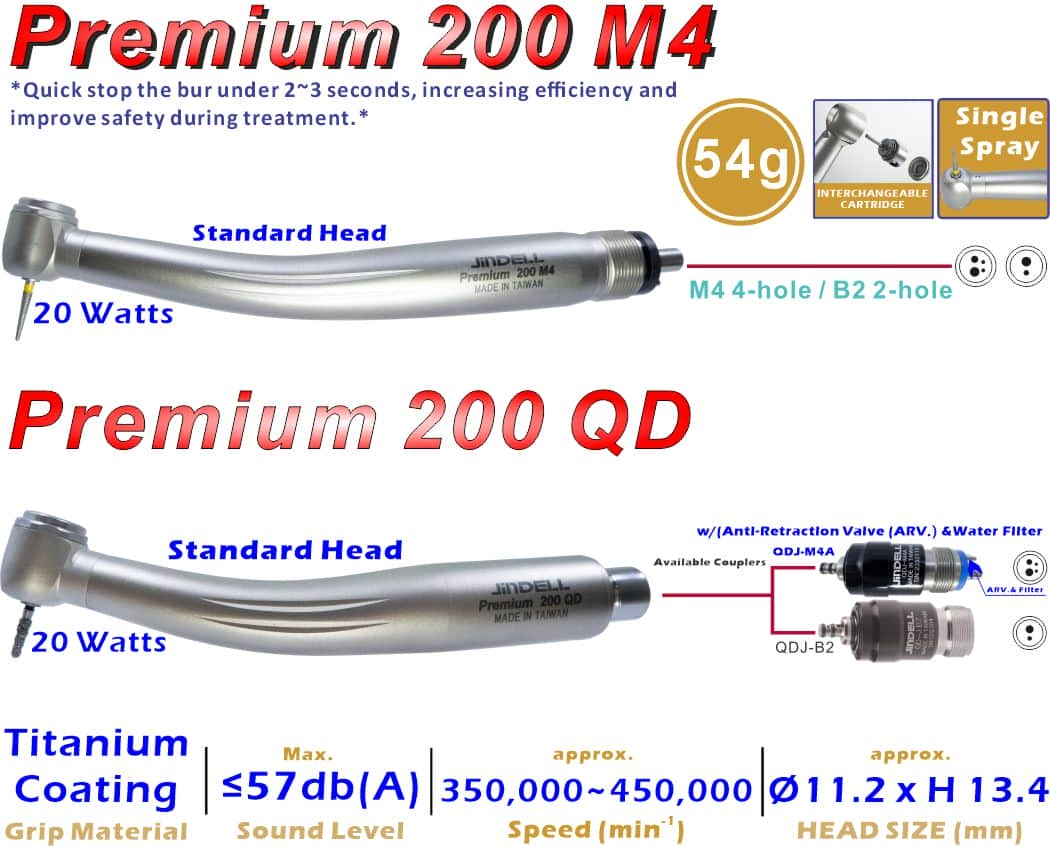 Premium 200 NON OPTIC AIR TURBINES