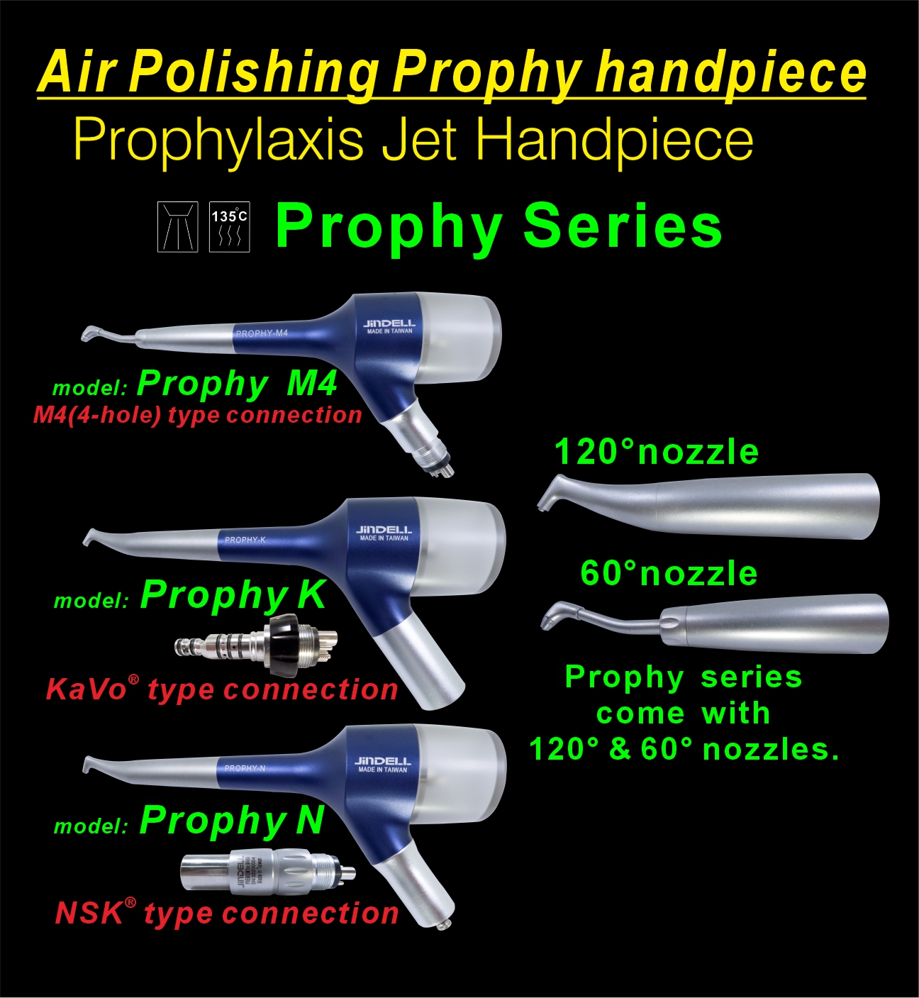 Prophy Series Air Polishing Prophylaxis Jet handpiece